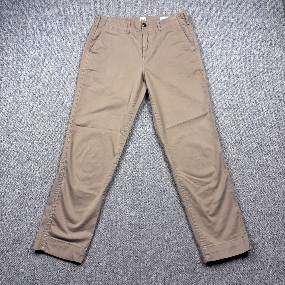 Gap Straight Khaki Pants Womens 4 Tan Chino Casual Cotton Classic